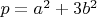 $p={{a}^{2}}+3{{b}^{2}}$