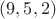 $(9,5,2)$