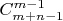 $C^{m-1}_{m+n-1}$