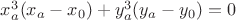 $x_a^3(x_a-x_0)+y_a^3(y_a-y_0)=0$