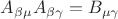 $A_{\beta\mu}A_{\beta\gamma}=B_{\mu \gamma}$ $A_{\beta\mu}A_{\beta\gamma}=B_{\mu \gamma}$