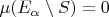 $\mu (E_\alpha\setminus S)=0$