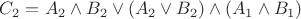 $C_2=A_2 \wedge B_2 \vee (A_2 \vee B_2) \wedge (A_1 \wedge B_1)$