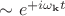 $ \sim e^{+i \omega_{\mathbf{k}} t}$