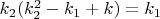 $k_2(k_2^2-k_1+k)=k_1$