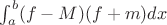 $\int_a^b(f-M)(f+m)dx$