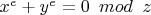 $x^e+y^e=0\verb