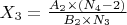 $X_{3} = \frac{A_{2} \times (N_{4} - 2)}{B_{2} \times N_{3}}$