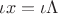 $\iota x=\iota\Lambda$