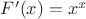 $F'(x)=x^x$