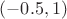 $(-0.5,1)$