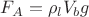 $\[{F_A} = {\rho _l}{V_b}g\]$