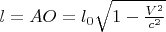 $l=AO=l_0\sqrt{1-\frac{V^2}{c^2}}$