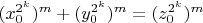 $(x_0^{2^k})^m+(y_0^{2^k})^m=(z_0^{2^k})^m$
