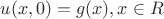 $u(x,0)=g(x), x \in R$