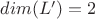$dim(L')=2$