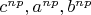 $c^{np}, a^{np}, b^{np}$