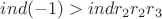 $ind (-1)  > ind r_2r_2r_3$
