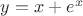 $y=x+e^x$ $y=x+e^x$