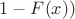 $1 - F(x))$