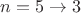 $n=5\to 3$
