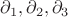 $\partial_1,\partial_2,\partial_3$