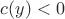 $c(y)<0$