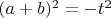 $(a+b)^2=-t^2$