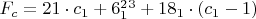 $F_c=21\cdot c_1+6^2\cdotc_1^3+18 \cdotc_1 \cdot(c_1-1)$