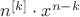 $n^{[k]}\cdot x^{n-k}$
