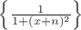 $\Big\{\frac{1}{1+(x+n)^2}\Big\}$