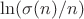 $\ln(\sigma(n)/n)$