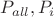 $P_{all},P_i$ $P_{all},P_i$