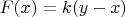 $\[F(x)=k(y-x)\]$
