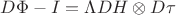 $D\Phi - I =\Lambda DH \otimes D\tau$
