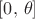 $[0,\,\theta]$