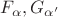 $\[
F_\alpha  ,G_{\alpha '} 
\]
$
