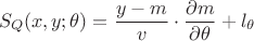 $$S_Q(x,y;\theta )=\frac{y-m}{v}\cdot\frac{\partial m}{\partial \theta}+l_\theta$$