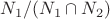 $N_1 / (N_1 \cap N_2)$