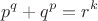 $$p^q+q^p=r^k$$