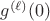 $g^{(\ell)}(0)$