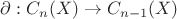 $\partial:C_n(X)\to C_{n-1}(X)$