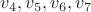 $v_4,v_5,v_6,v_7$
