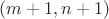 $(m+1, n+1)$
