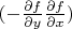 $(-\frac {\partial f}{\partial y}\frac {\partial f}{\partial x})$