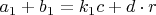 $a_1+b_1=k_1c+d\cdot r$