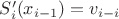 $S_i'(x_{i-1})=v_{i-i}$