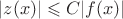 $|z(x)| \leqslant C|f(x)|$