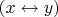 $(x\leftrightarrow y)$