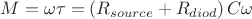 $$M=\omega \tau =\left( {{R}_{source}}+{{R}_{diod}} \right)C\omega$$